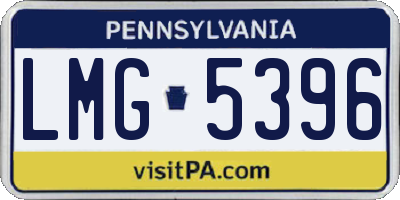 PA license plate LMG5396