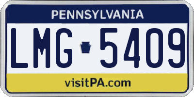 PA license plate LMG5409