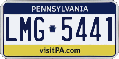PA license plate LMG5441