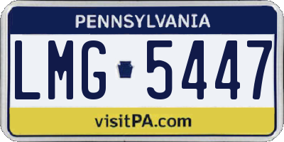 PA license plate LMG5447
