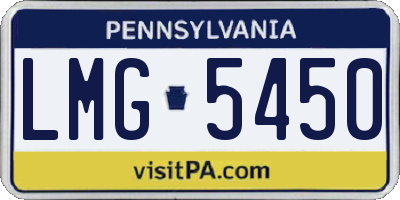 PA license plate LMG5450
