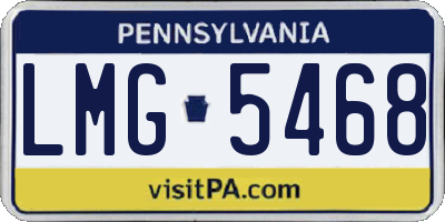 PA license plate LMG5468