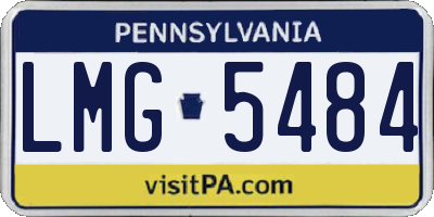 PA license plate LMG5484