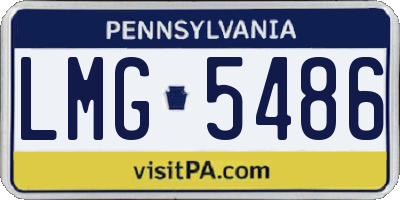 PA license plate LMG5486