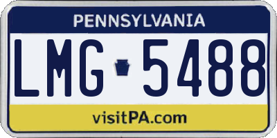 PA license plate LMG5488