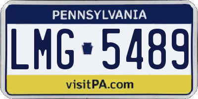 PA license plate LMG5489