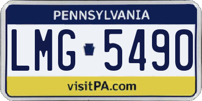 PA license plate LMG5490