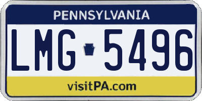 PA license plate LMG5496