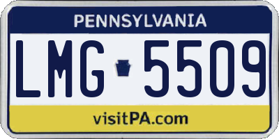 PA license plate LMG5509