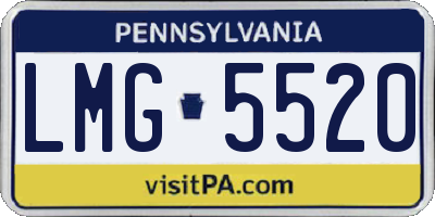 PA license plate LMG5520