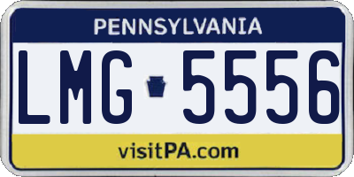 PA license plate LMG5556