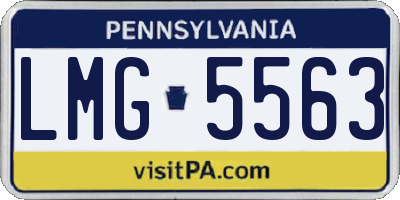PA license plate LMG5563