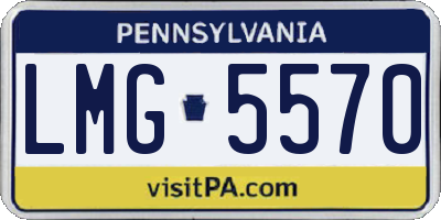 PA license plate LMG5570