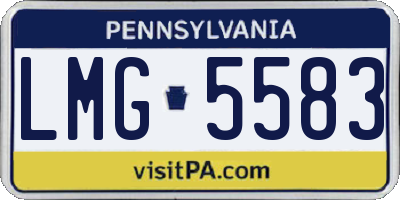 PA license plate LMG5583