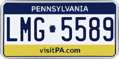 PA license plate LMG5589