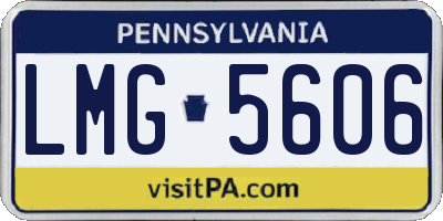 PA license plate LMG5606