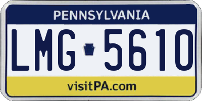 PA license plate LMG5610