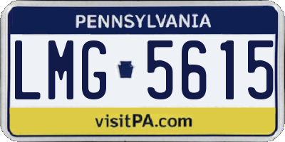 PA license plate LMG5615