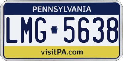 PA license plate LMG5638