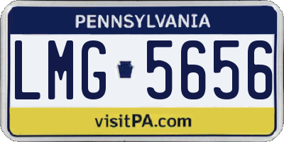 PA license plate LMG5656