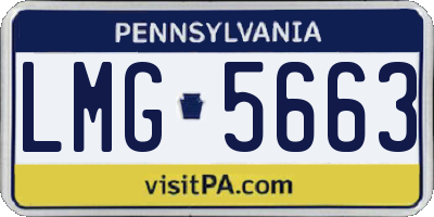 PA license plate LMG5663