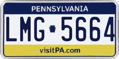 PA license plate LMG5664