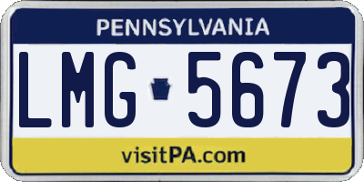 PA license plate LMG5673