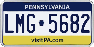 PA license plate LMG5682