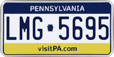PA license plate LMG5695