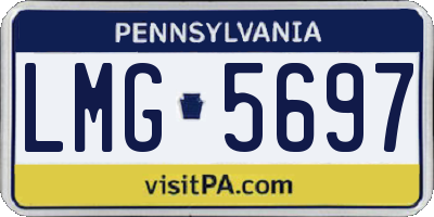 PA license plate LMG5697