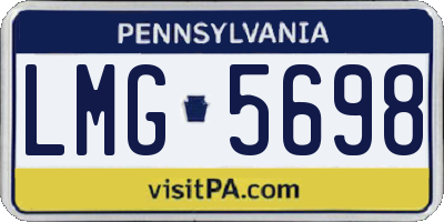 PA license plate LMG5698