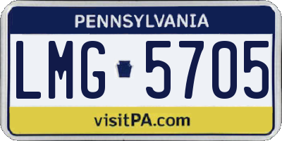 PA license plate LMG5705