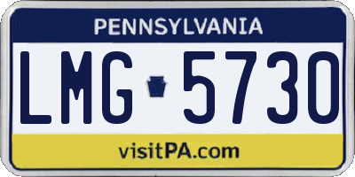 PA license plate LMG5730