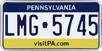 PA license plate LMG5745