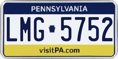 PA license plate LMG5752