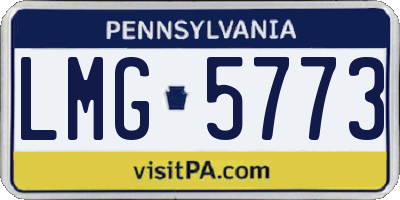PA license plate LMG5773