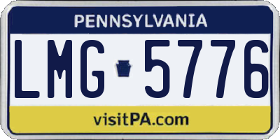 PA license plate LMG5776