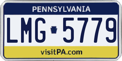 PA license plate LMG5779