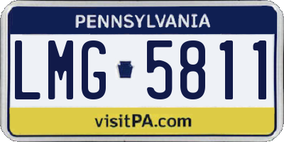 PA license plate LMG5811