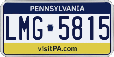 PA license plate LMG5815