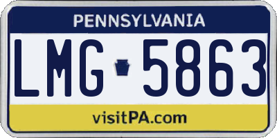 PA license plate LMG5863