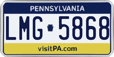 PA license plate LMG5868