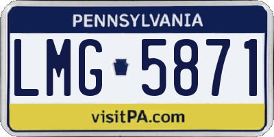 PA license plate LMG5871