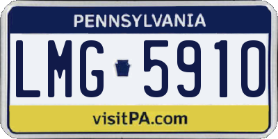 PA license plate LMG5910