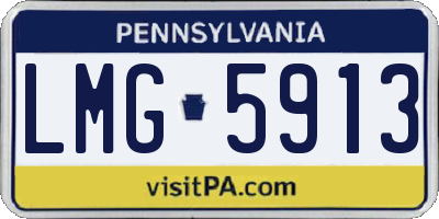 PA license plate LMG5913