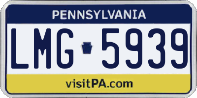 PA license plate LMG5939