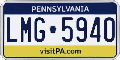 PA license plate LMG5940