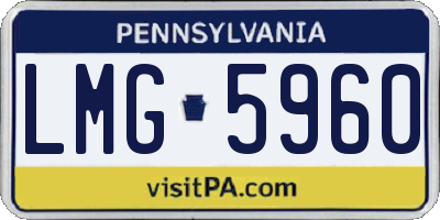 PA license plate LMG5960