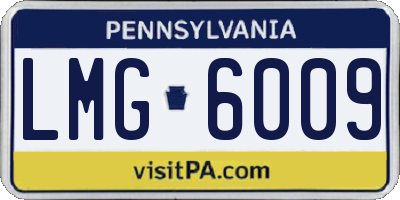 PA license plate LMG6009