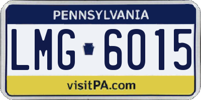 PA license plate LMG6015